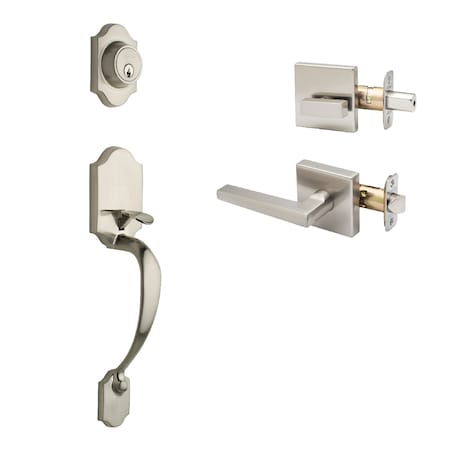 Heritage Handleset, Verona Lever Interior Trim, Satin Stainless